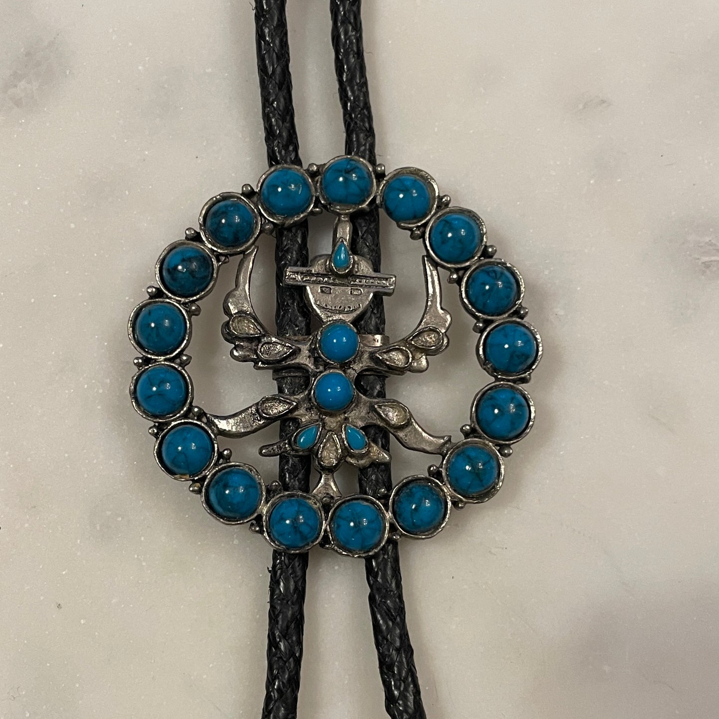 Faux Turquoise Zuni Bolo