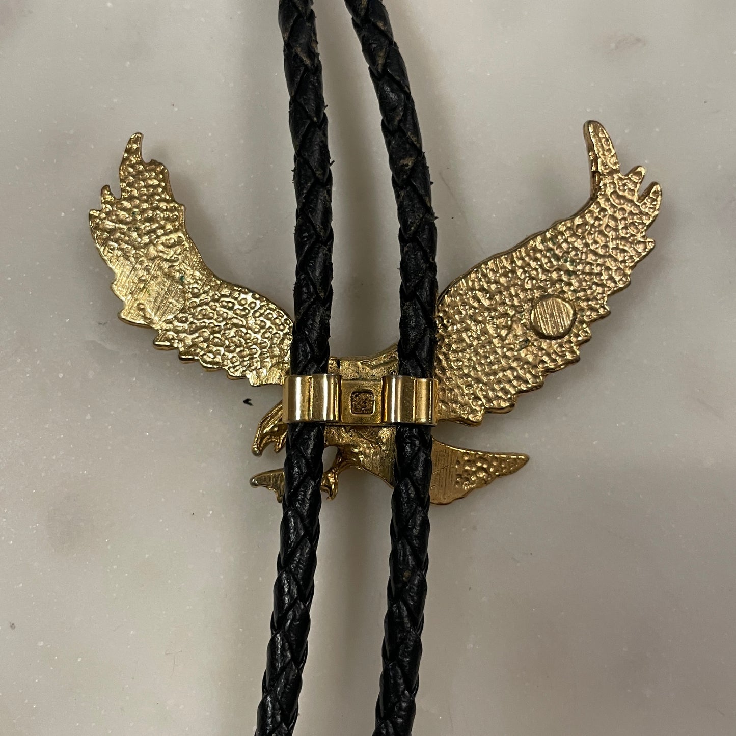 Gold Tone Dimensional Eagle Bolo