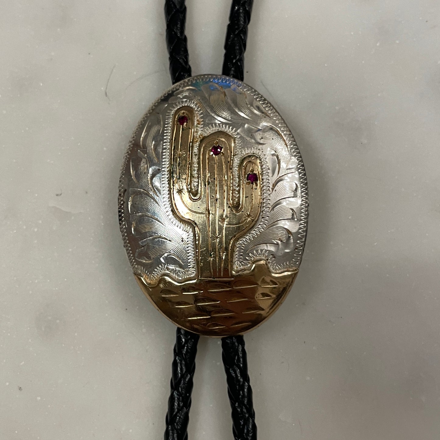 Two Tone Cactus Bolo