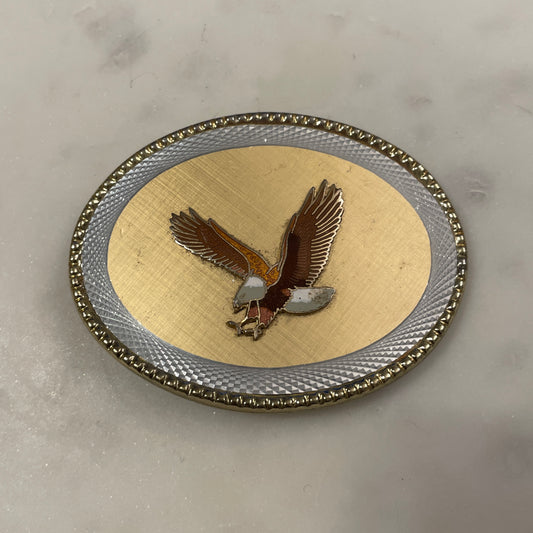 Enamel Eagle & Brushed Metal Buckle