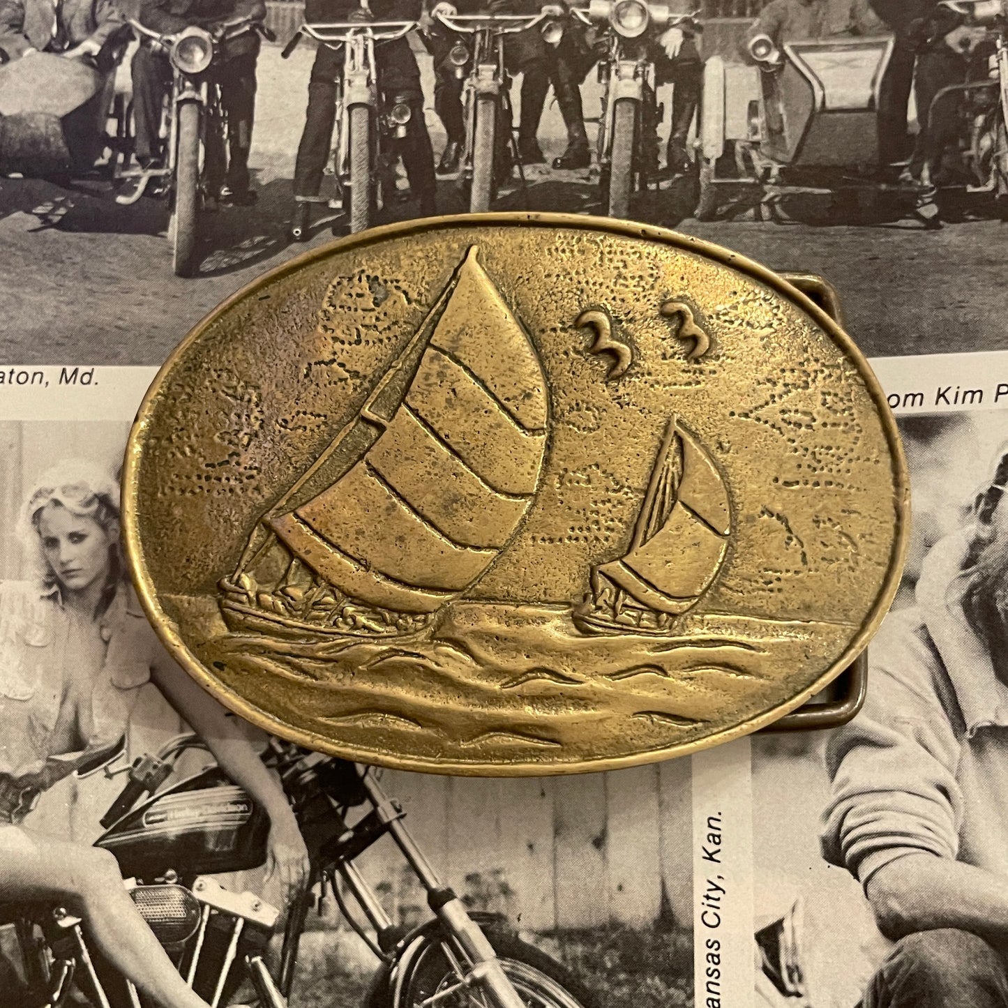 Sail Boats Oval Buckle