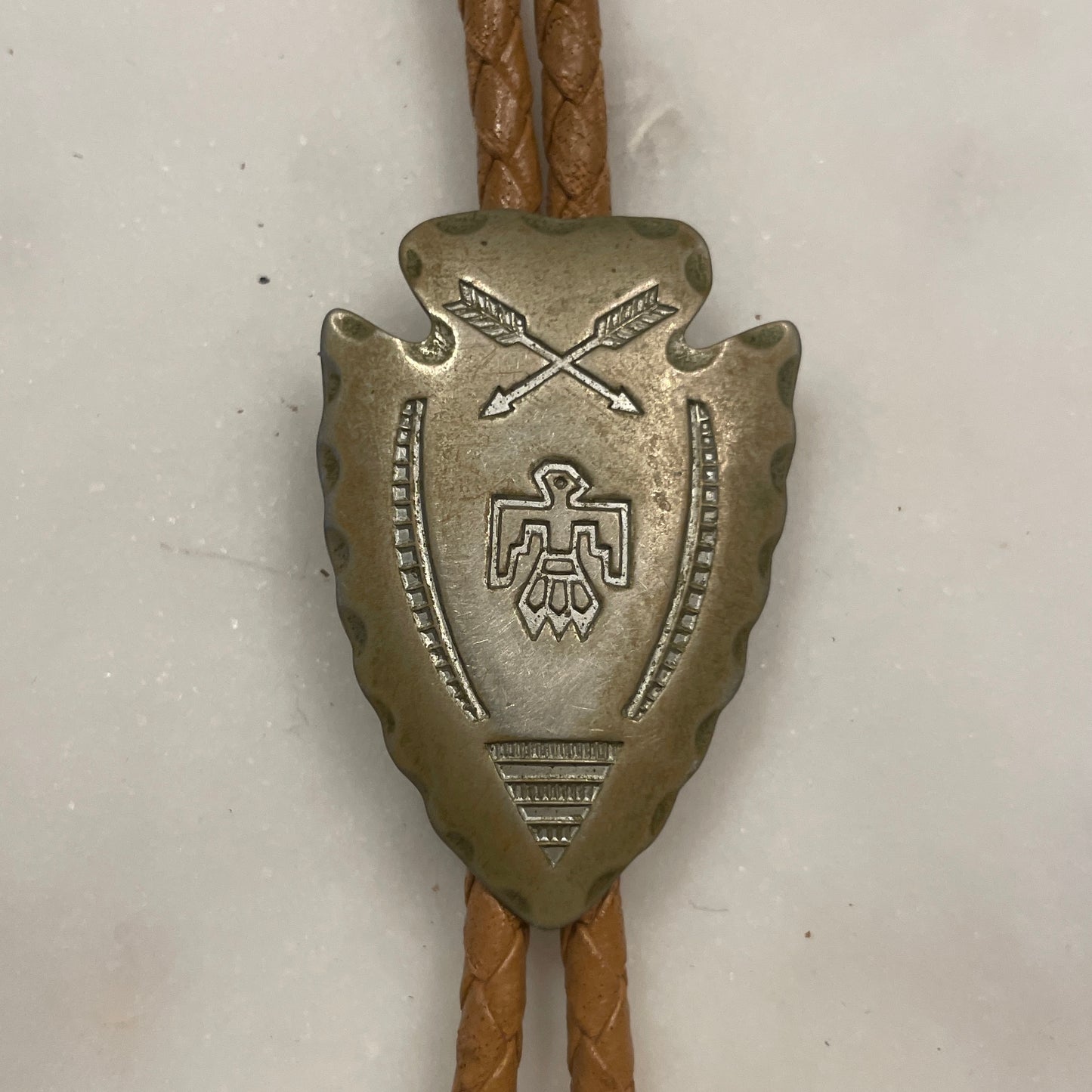 Copper Arrowhead Thunderbird Bolo