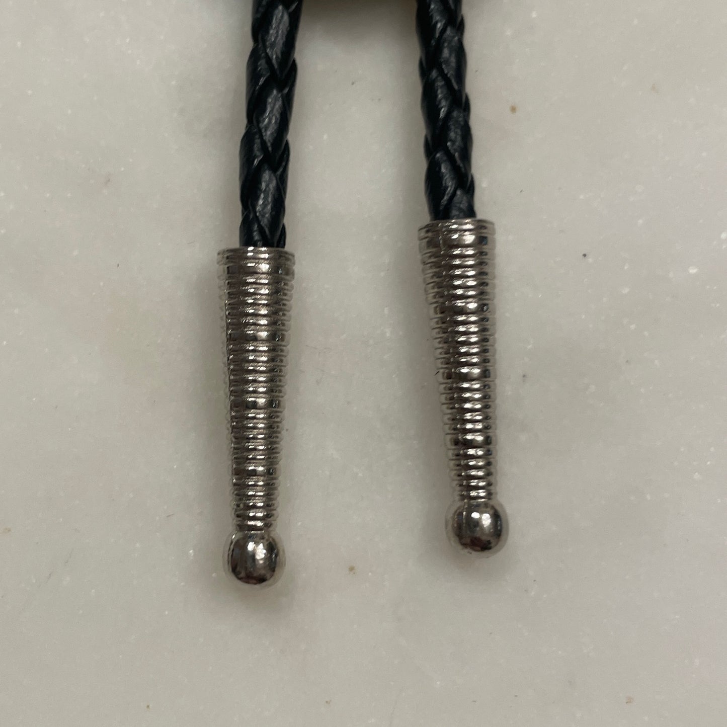 Faux Onyx Alpaca Metal Bolo