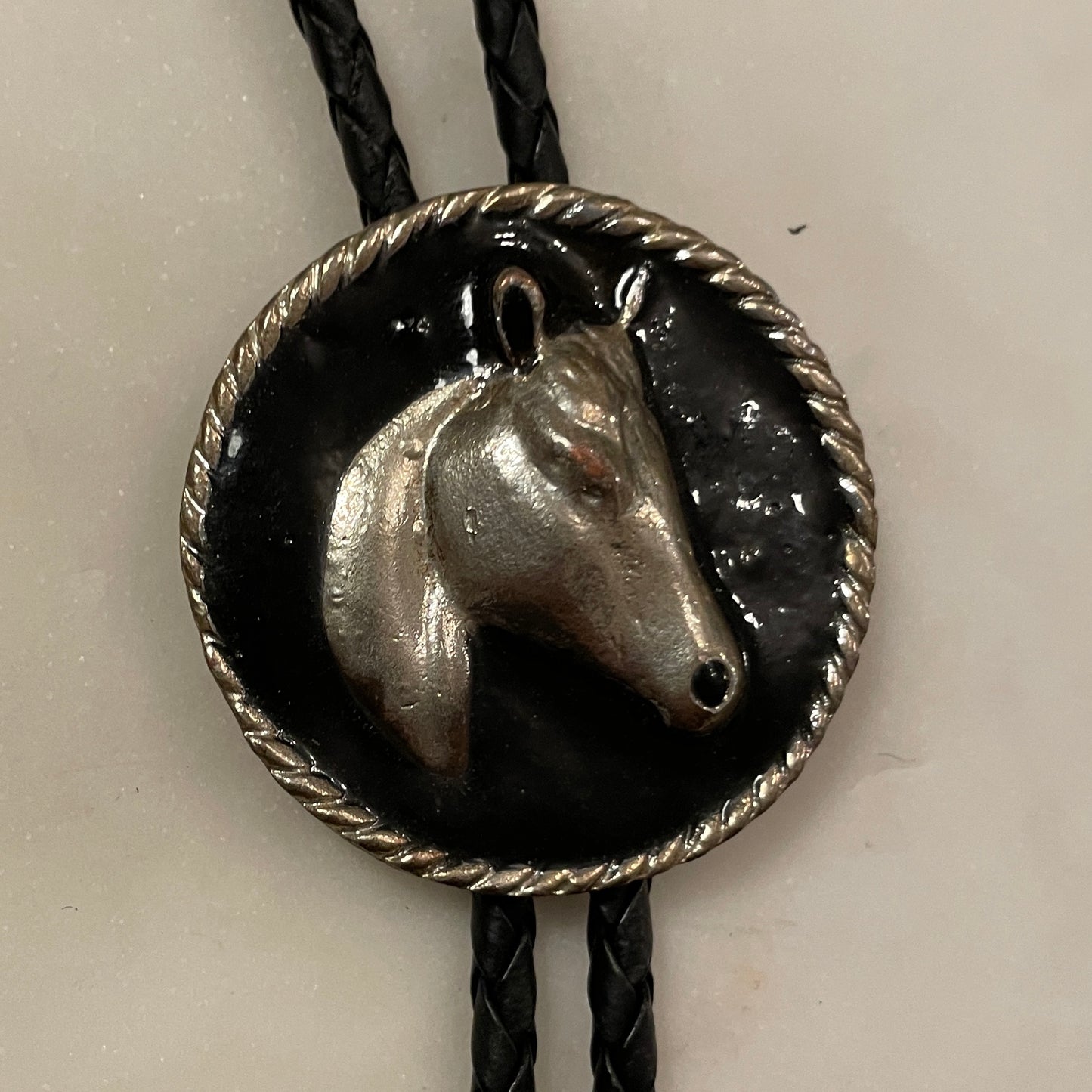 Black Enamel Horse Bolo
