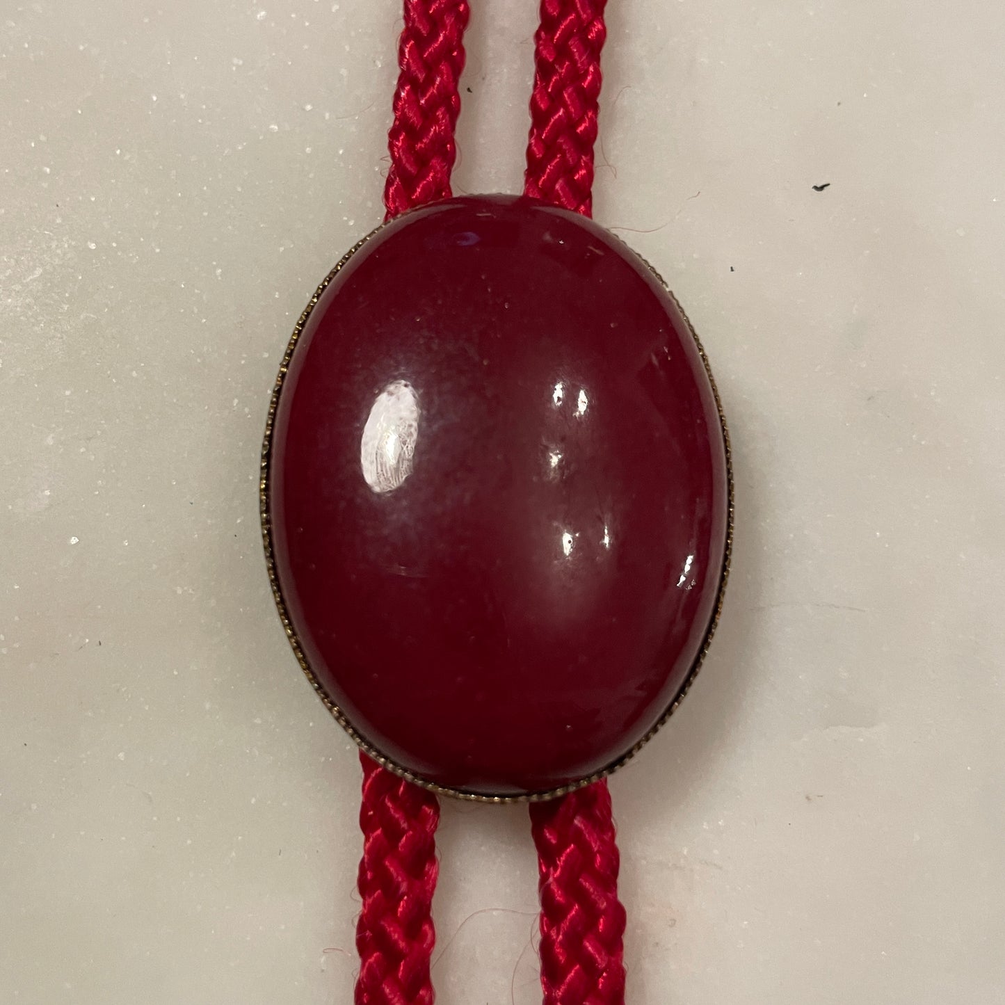 Maroon Stone Bolo