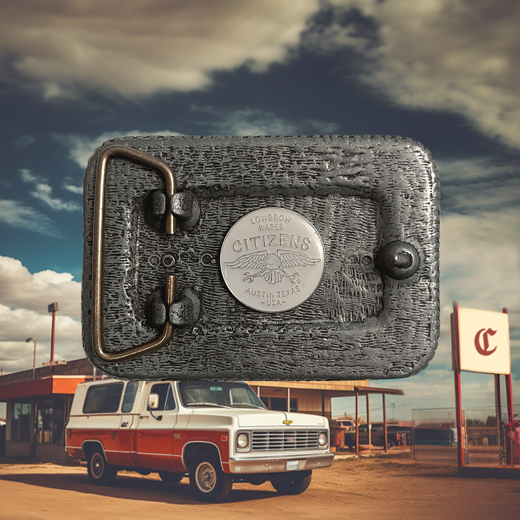 Rattlesnake Deadstock Pewter Belt Buckle