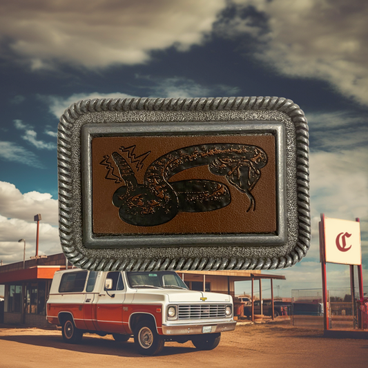 Rattlesnake Deadstock Pewter Belt Buckle