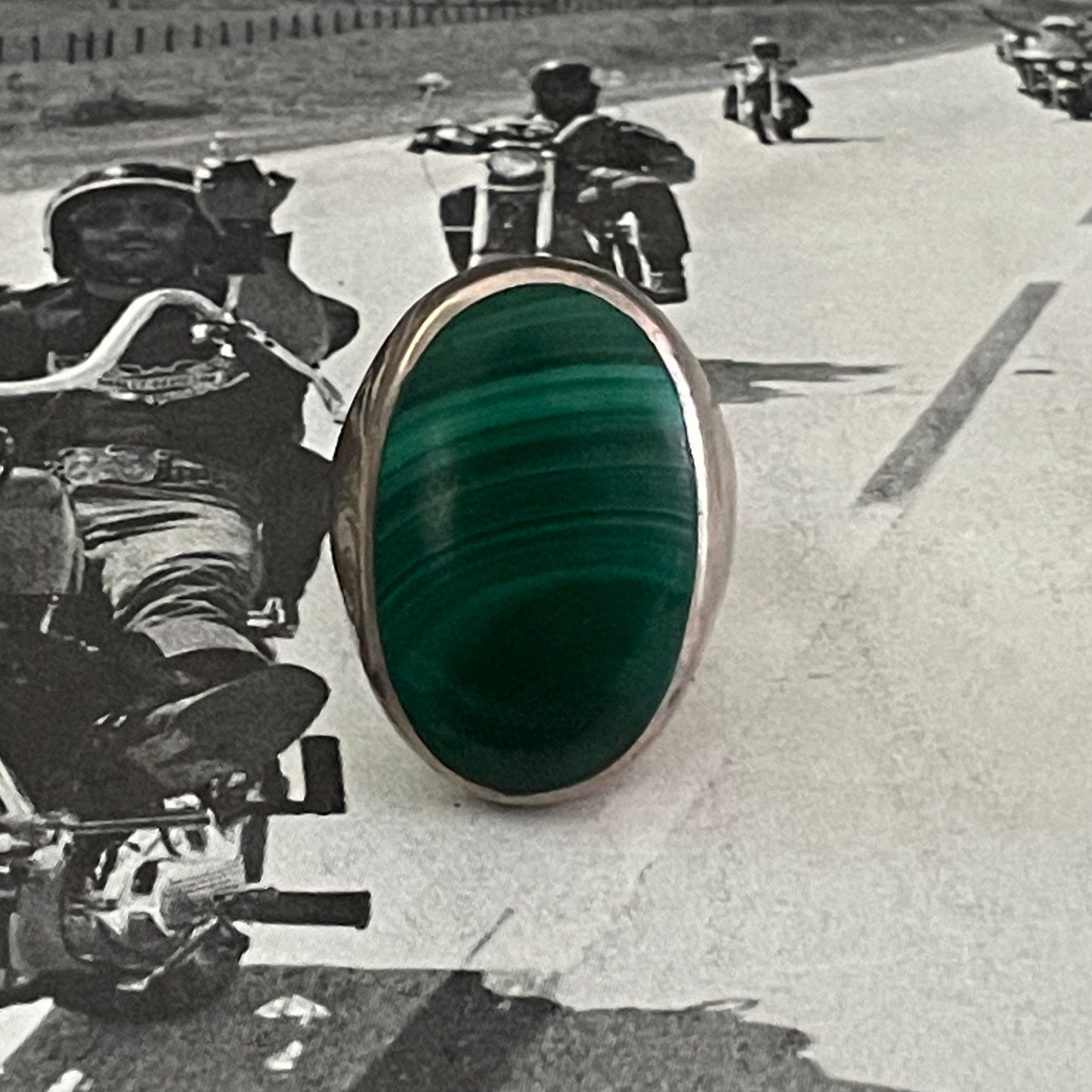 Chunky Cabochon Stone Ring [Size 9]