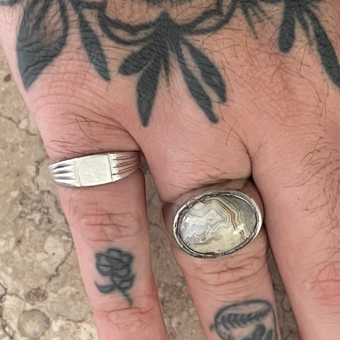 Chunky Cabochon Stone Ring [Size 9.5]