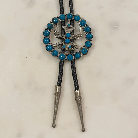 Faux Turquoise Zuni Bolo