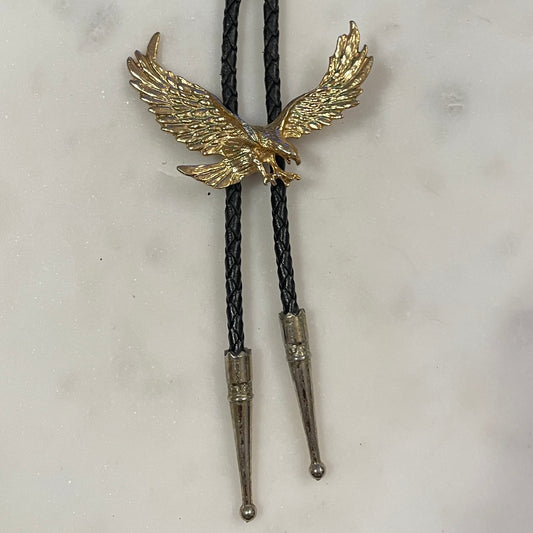 Gold Tone Dimensional Eagle Bolo