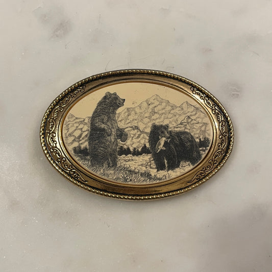 Gold Tone Bear Buckle