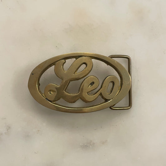 Solid Brass Leo Buckle