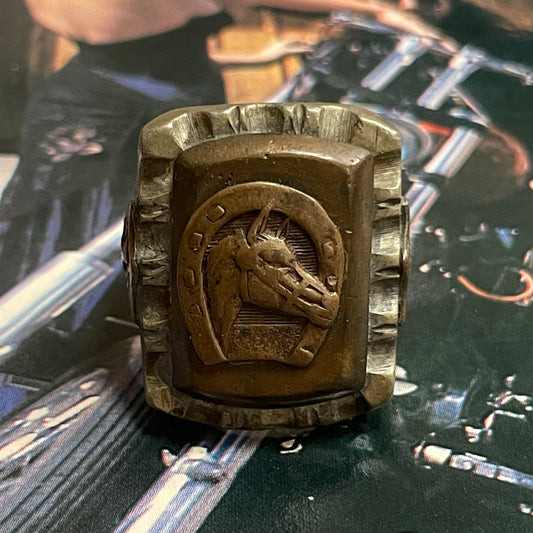 1940s Lucky Horse Mexican Biker Ring [Size 9.75]