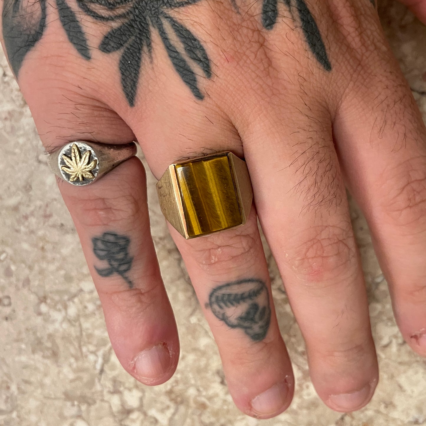 10k Gold & Tiger's Eye Ring [Size 10]