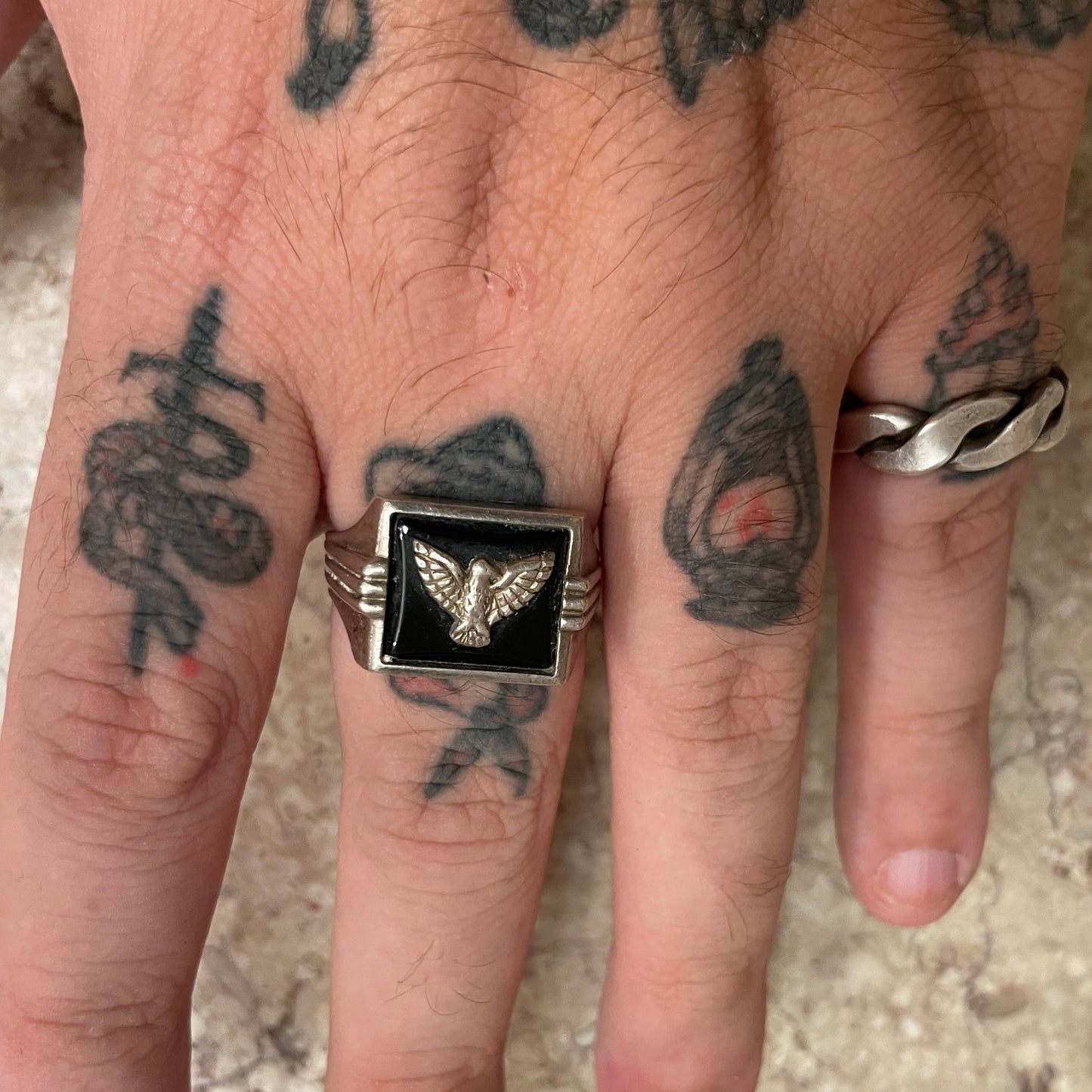 Eagle Sterling Silver Ring [Size 12]