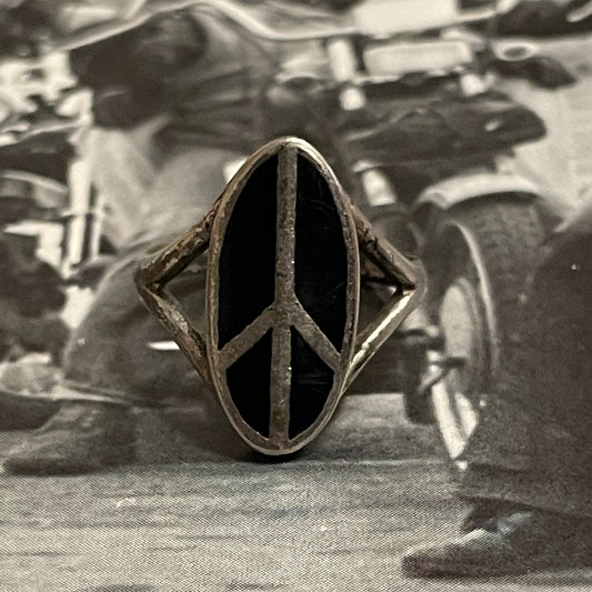 G&S Peace Sign Ring [Size 7.75]
