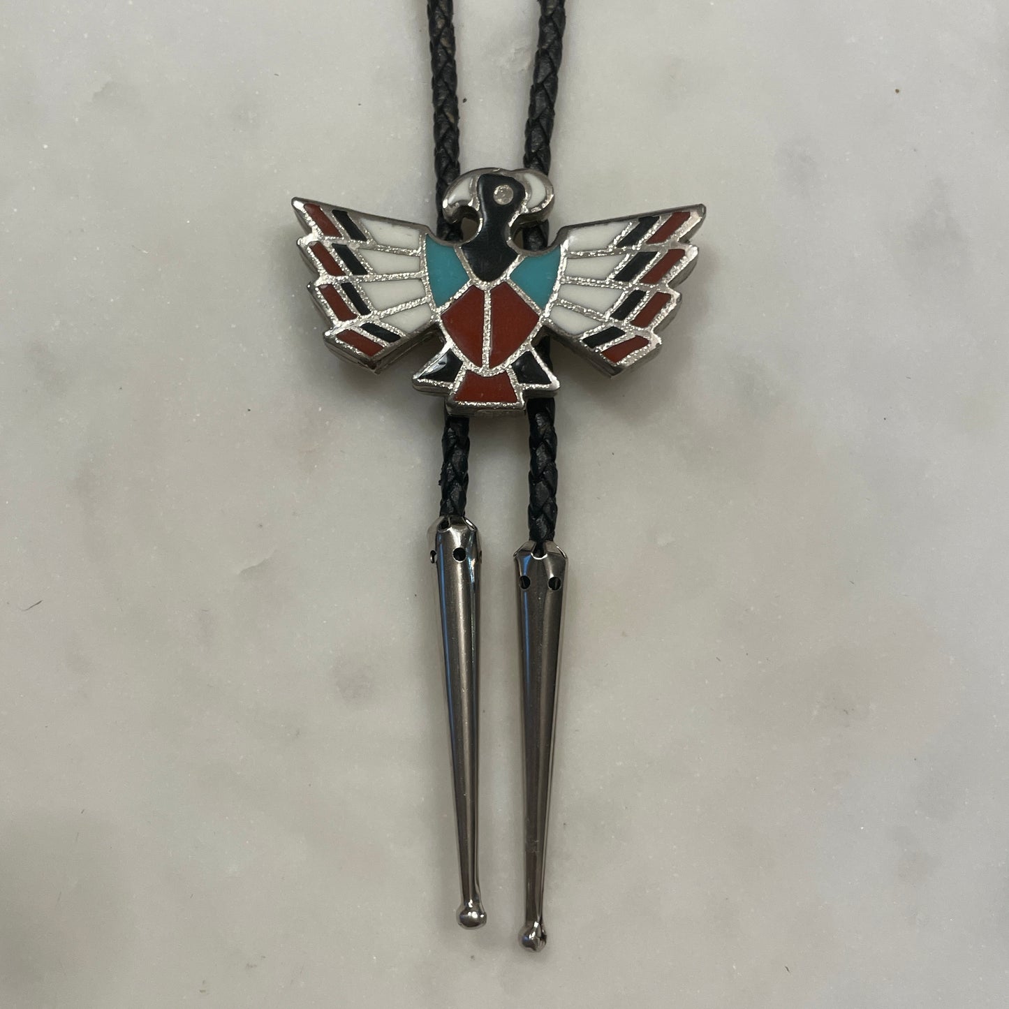 Resin Inlay Bird Bolo