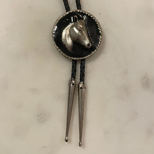 Black Enamel Horse Bolo