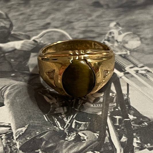 Tiger's Eye 14k Gold Filled Ring [Size 11]