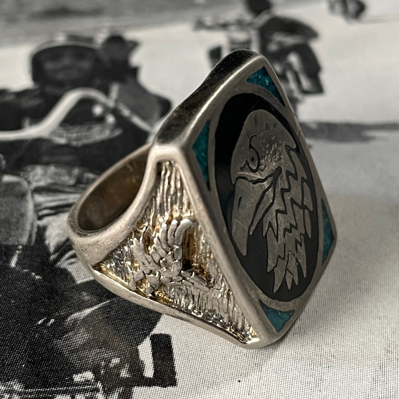 G&S Eagle Biker Ring [Size 8]